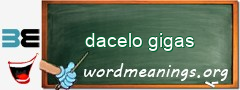 WordMeaning blackboard for dacelo gigas